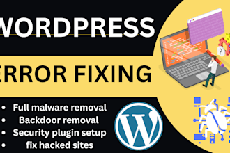 fix wordpress error and fix hacked wordpress website