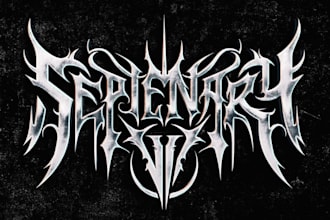 create a sharp edged metal logo for urban fashion