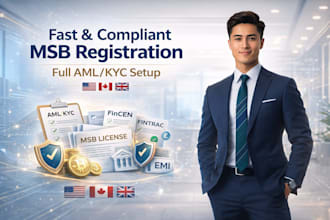 register your msb with fincen, mtl, fintrac fca or emi full aml compliance setup