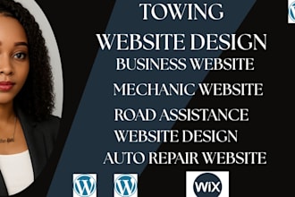 design towing mechanic website auto repair detailing and road assistance