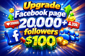 upgrade 20,000 facebook followers