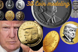 professional 3d coin designs for animation, nft, games and 3d printing