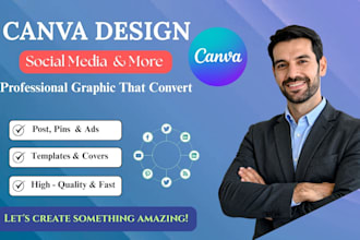 be your professional canva expert for any design