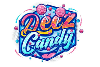 create graceful and fantastic candy logo design
