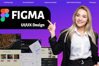 design uiux for saas dashboard, websites and landing pages in figma