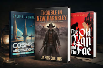 design a sci fi fantasy book cover design that sells