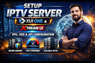 help you setup iptv server, xui one xtream ui, epg configuration