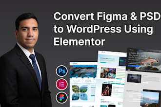 convert figma to wordpress, PSD to wordpress, figma to elementor