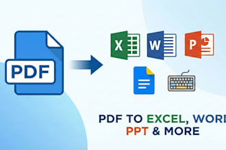 convert PDF to  excel, word, google docs