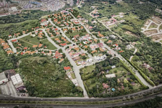 rebuild 3d land zoning, site plan layout, aerial view, master plan development