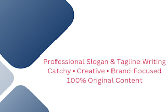 write catchy slogans and brand taglines for your business