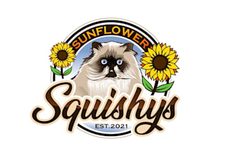 create attractive and imagination sunflower logo design