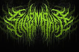 create a brutal slam logo with gut ripping aesthetics