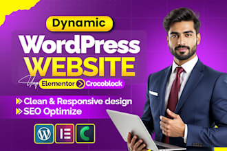 build dynamic wordpress website using elementor and crocoblock