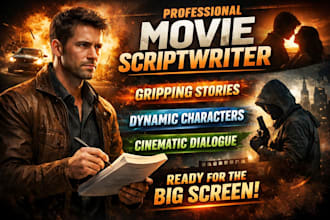 write bestselling movie script screenplay recap tv pilot comedy script treatment