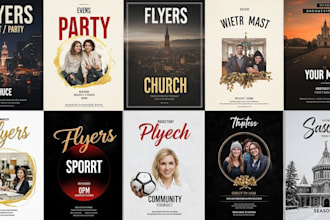 design professional eye catching posters flyers for events ads and social media