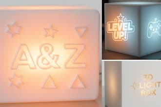 design custom 3d printable led light box with print ready stl files