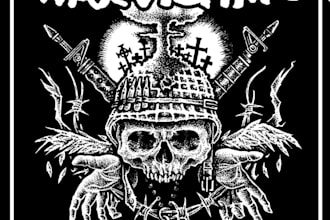 design a crust punk or d beat metal logo