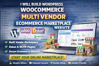 build wordpress woocommerce multi vendor ecommerce marketplace website