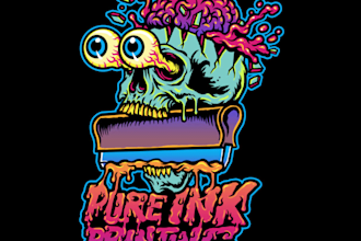create a heavy metal logo for skate and surf brands