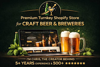 design premium craft beer and brewery store, craftbeer and brewery shopify store