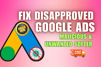 remove malware and fix google ads disapproval