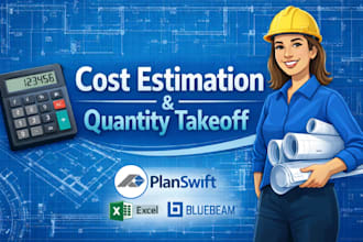 do material take off, quantity take off and cost estimation