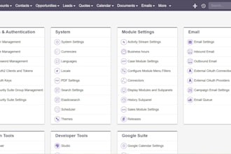 build high performance suitecrm systems and design workflows