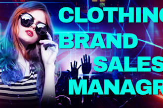 clothing brand shopify store promotion clothing brand sales manager