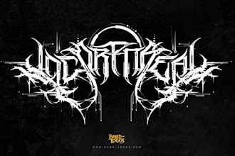 design a jagged, technical deathcore logo for your ep