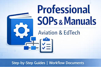 create professional sops manuals and workflow documents for education edtech