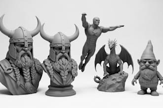 sculpt 3d bust, statue, character, action figure, toys, miniature for 3d print