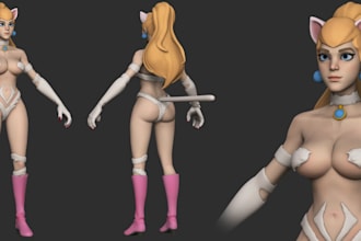 model a custom 3d characters for game, films and animation