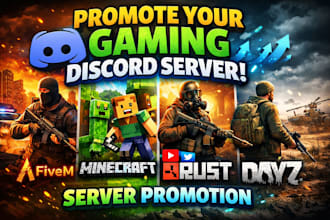 promote your gaming discord server fivem minecraft rust dayz server promotion