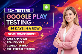 provide 12 testers or 20 testers for google play console closed testing
