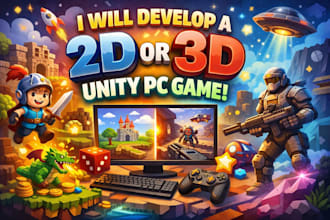 develop a 2d or 3d unity PC game