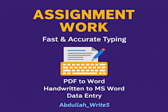 do typing and assignment work in ms word