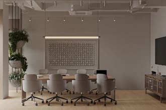 render realistic 3d office interior,lobby design, space planning,interior layout