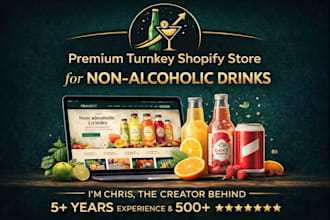 design premium juice store, soda, beverage website, non alcoholic drinks store
