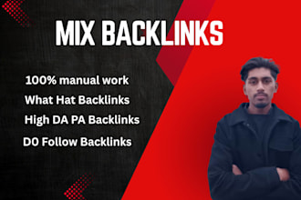 build high quality mixed backlinks for SEO ranking and traffic