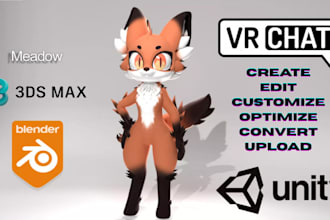 do 3d vrchat avatar,vrm vtuber model,3d furry anime nsfw avatar,3d vroid outfits