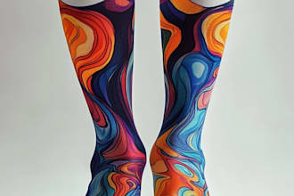 make a custom and pattern socks design