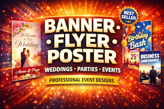 design canva and ai illustrated posters and flyers