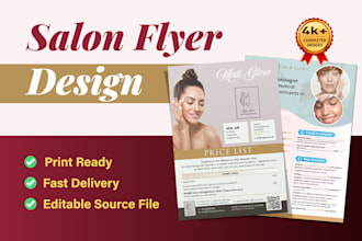 design a luxury beauty salon spa flyer or poster