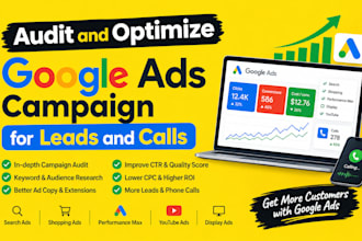 audit and optimize google ads campaigns for leads and calls ads