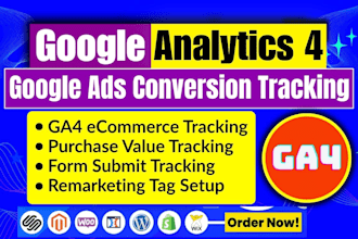 setup google analytics 4, ga4 ecommerce tracking, ga4 conversion tracking by GTM