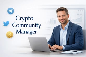 be crypto community manager for telegram and twitter