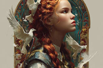 paint a dark fantasy portrait