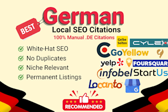 build germany local citations german backlinks for local SEO