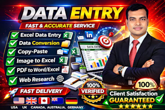 be your professional data entry operator